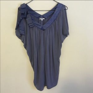 Valleygirl Blue flowy top with bow size med